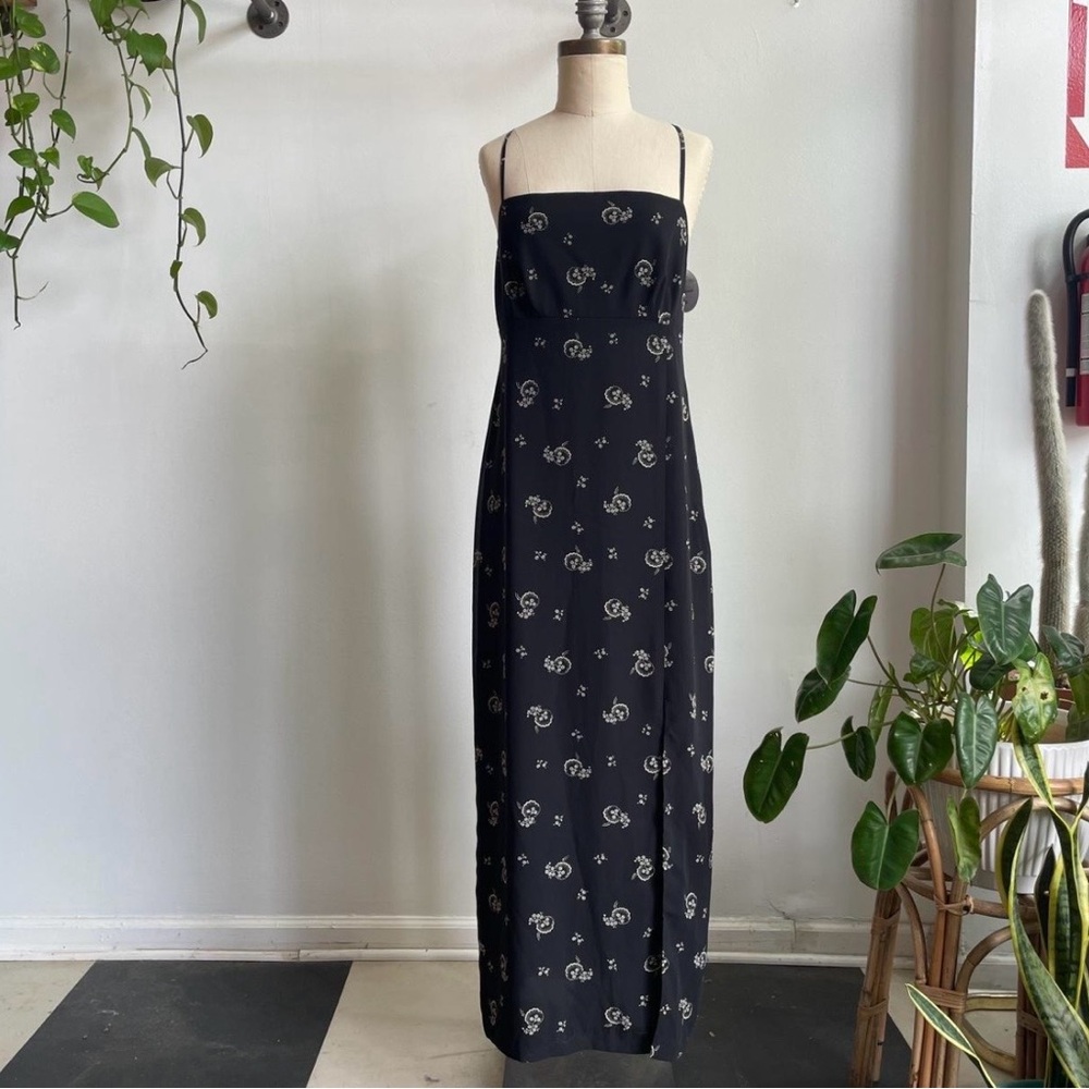 Elegant Black Floral Dress